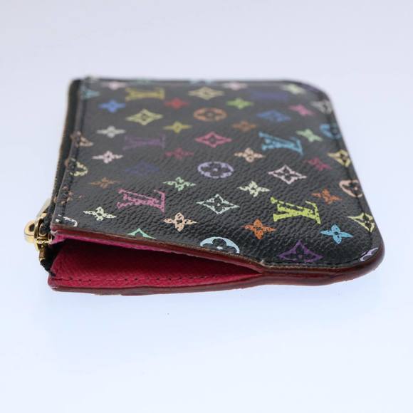 LOUIS VUITTON Multicolor Pochette Cles NM Coin Purse Black M60279 LV Auth 62586 - Picture 3 of 16